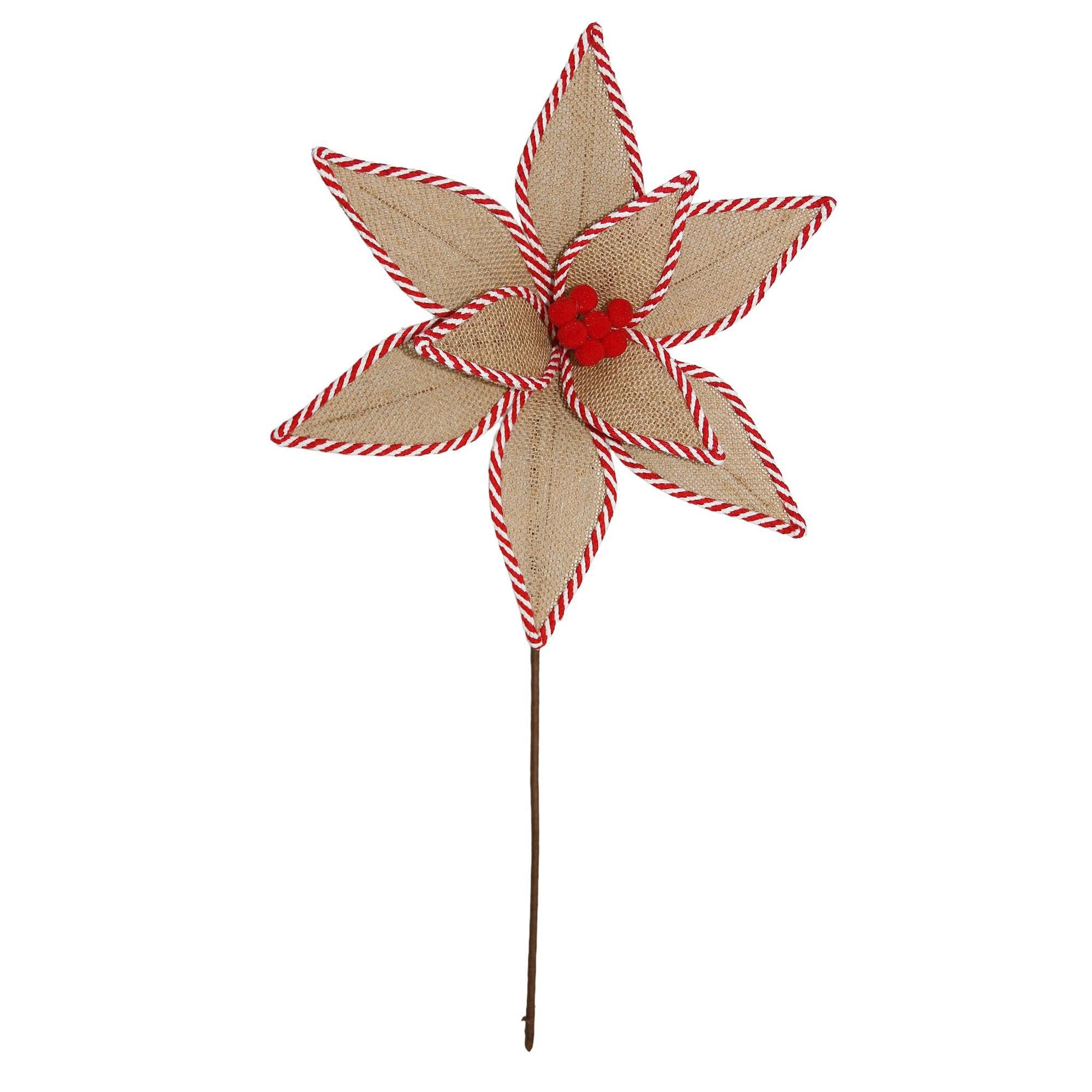 Pick Poinsetia Natural/Roja 55x32x6cm