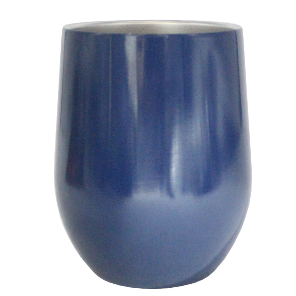 Vaso Térmico Azul con Aro y Tapa de Goma