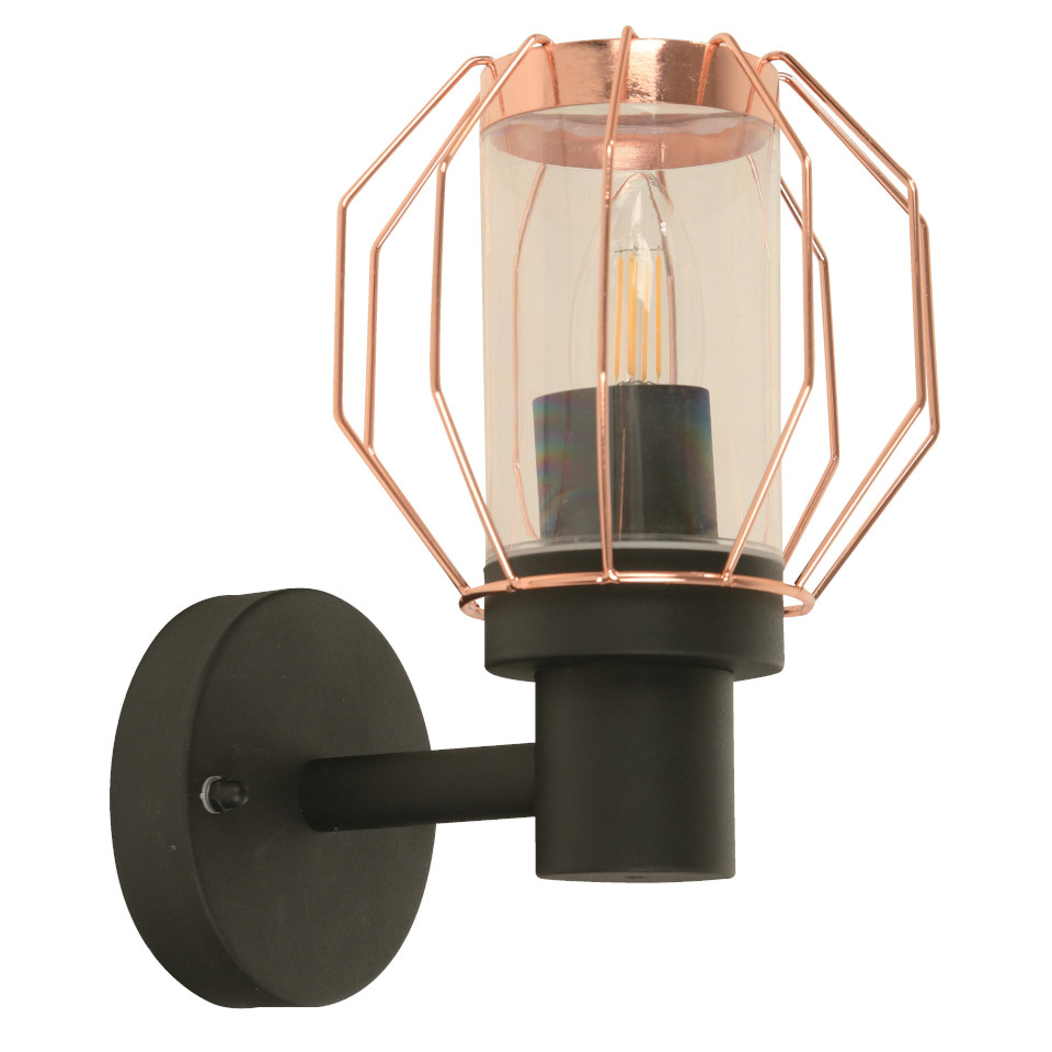 Lamp. Ext. Pared Negro 1l/E27/40w