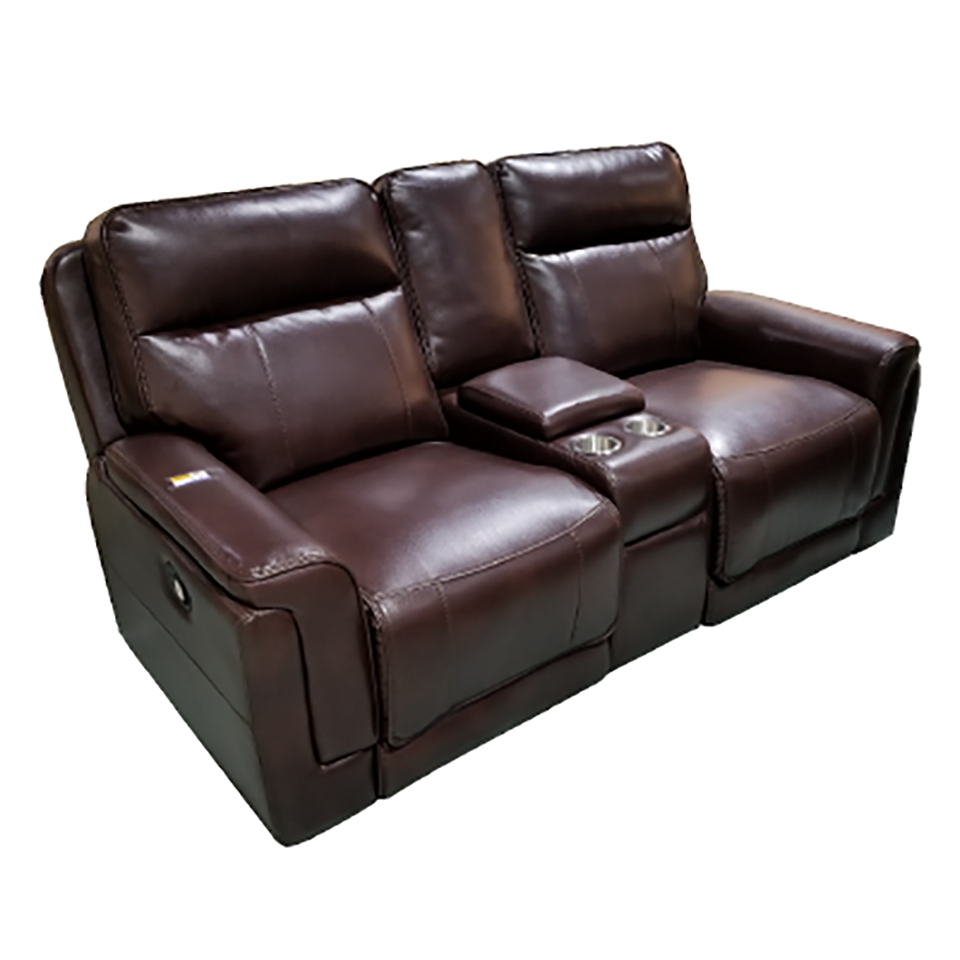 Sofa Reclinable Marron 2s C/Portavasos
